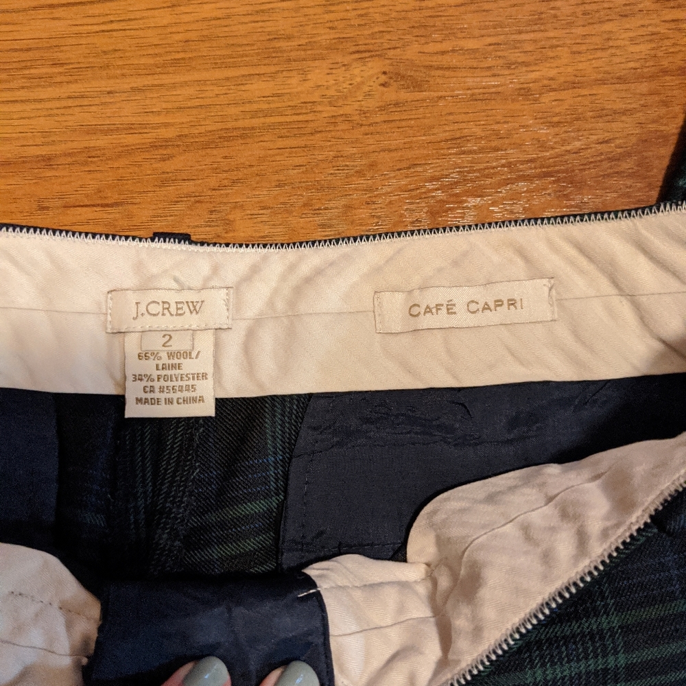 🔴SOLD🔴 J.Crew Green & Navy Plaid Pants C - Picture 6 of 6